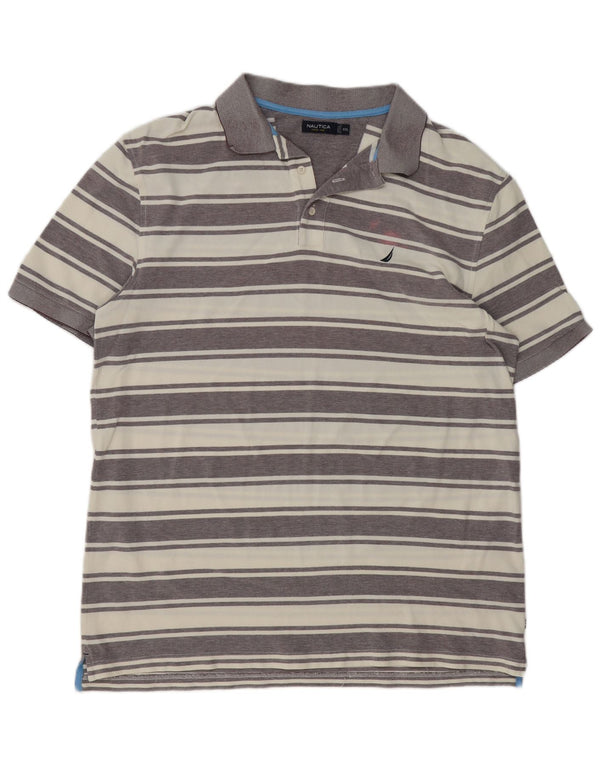 NAUTICA Muška polo majica 2XL pamuk na sive pruge