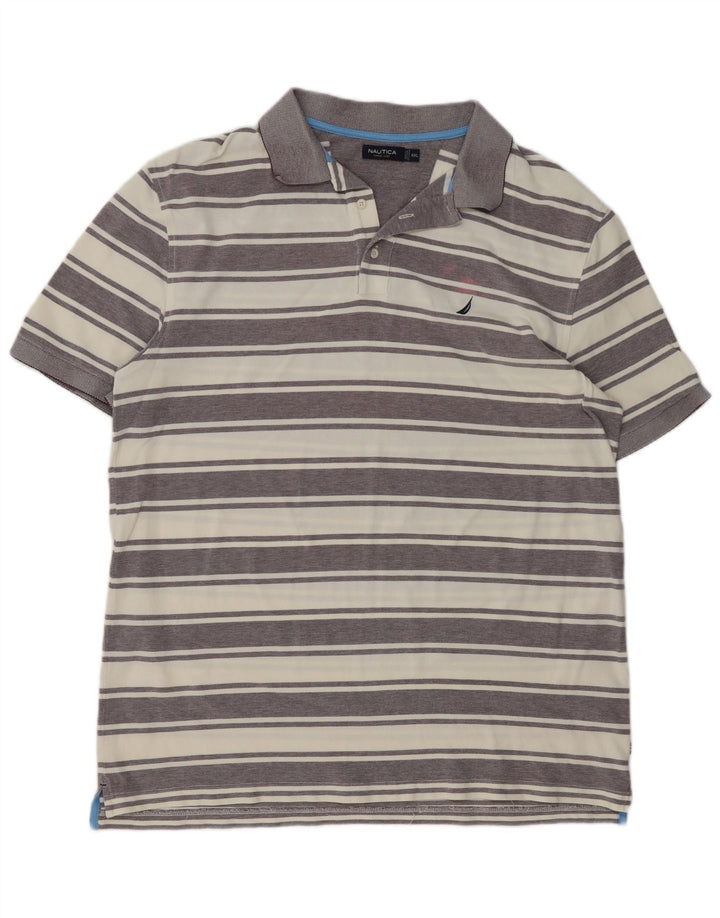 NAUTICA Muška polo majica 2XL pamuk na sive pruge