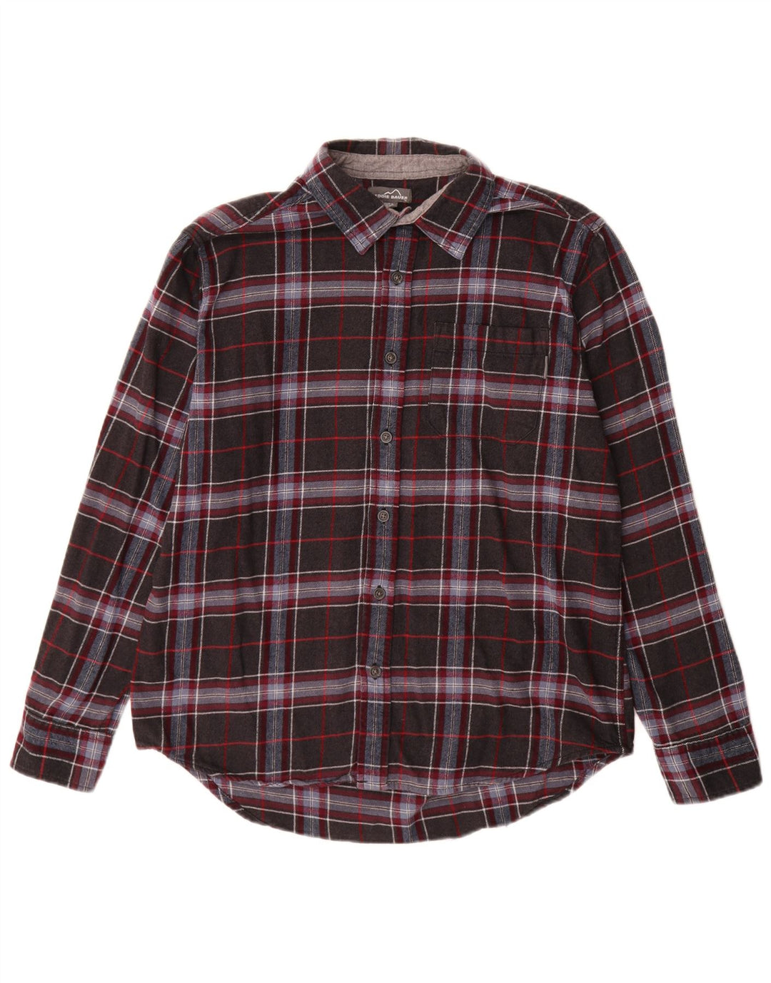 Eddie Bauer muška flanelska košulja, veliki sivi karirani pamuk