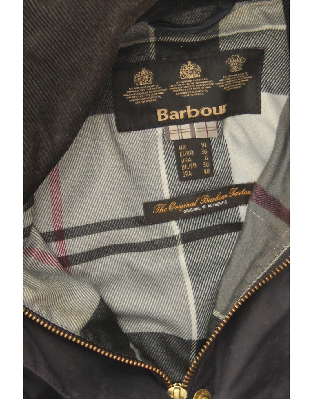 Barbour ženska jakna od voštanog pamuka UK 10 Mala tamnoplava pamuk