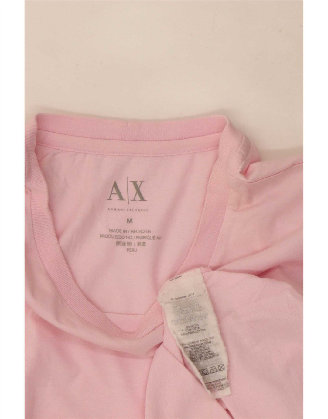 Armani Exchange muška majica kratkih rukava Srednje ružičasti pamuk