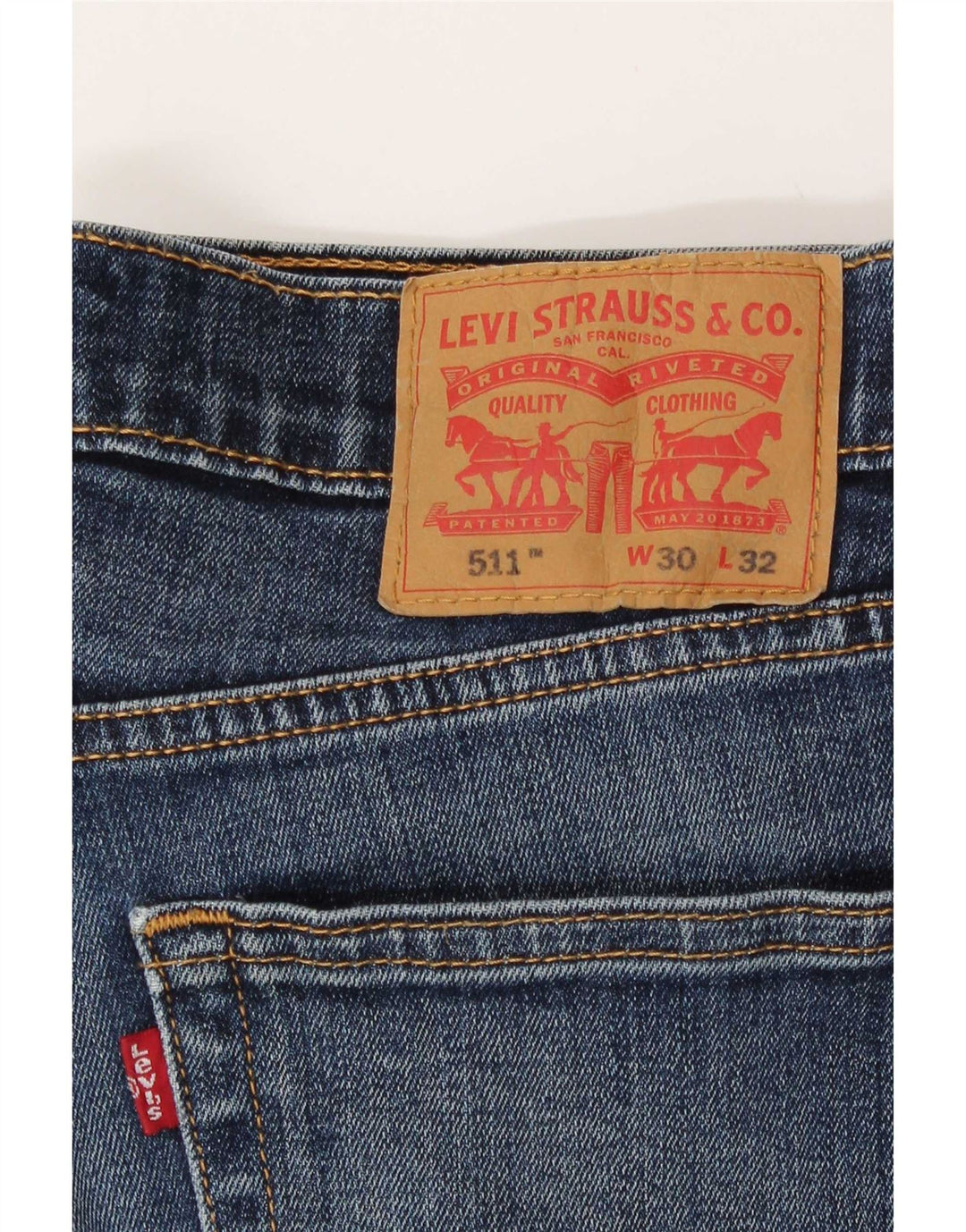 Levi's muške 511 uske traperice s oštećenjem W30 L29, plavi pamuk