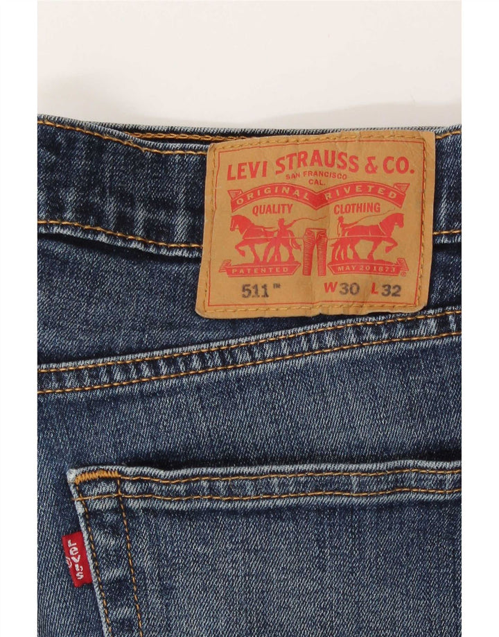 Levi's muške 511 uske traperice s oštećenjem W30 L29, plavi pamuk