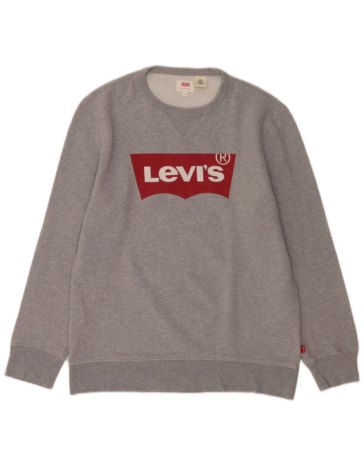 Levi's muška majica s grafičkim motivima srednje sivi pamuk