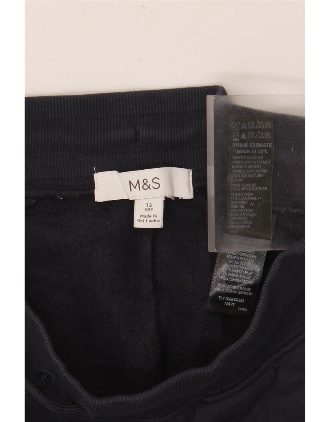 MARKS & SPENCER Ženske trenirke Hlače UK 12 Srednje tamnoplavi pamuk