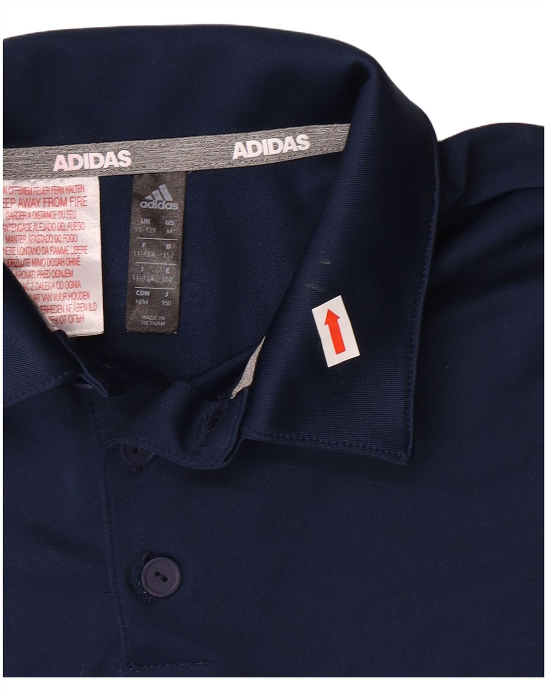 ADIDAS polo majica za dječake 11-12 godina tamnoplava poliester