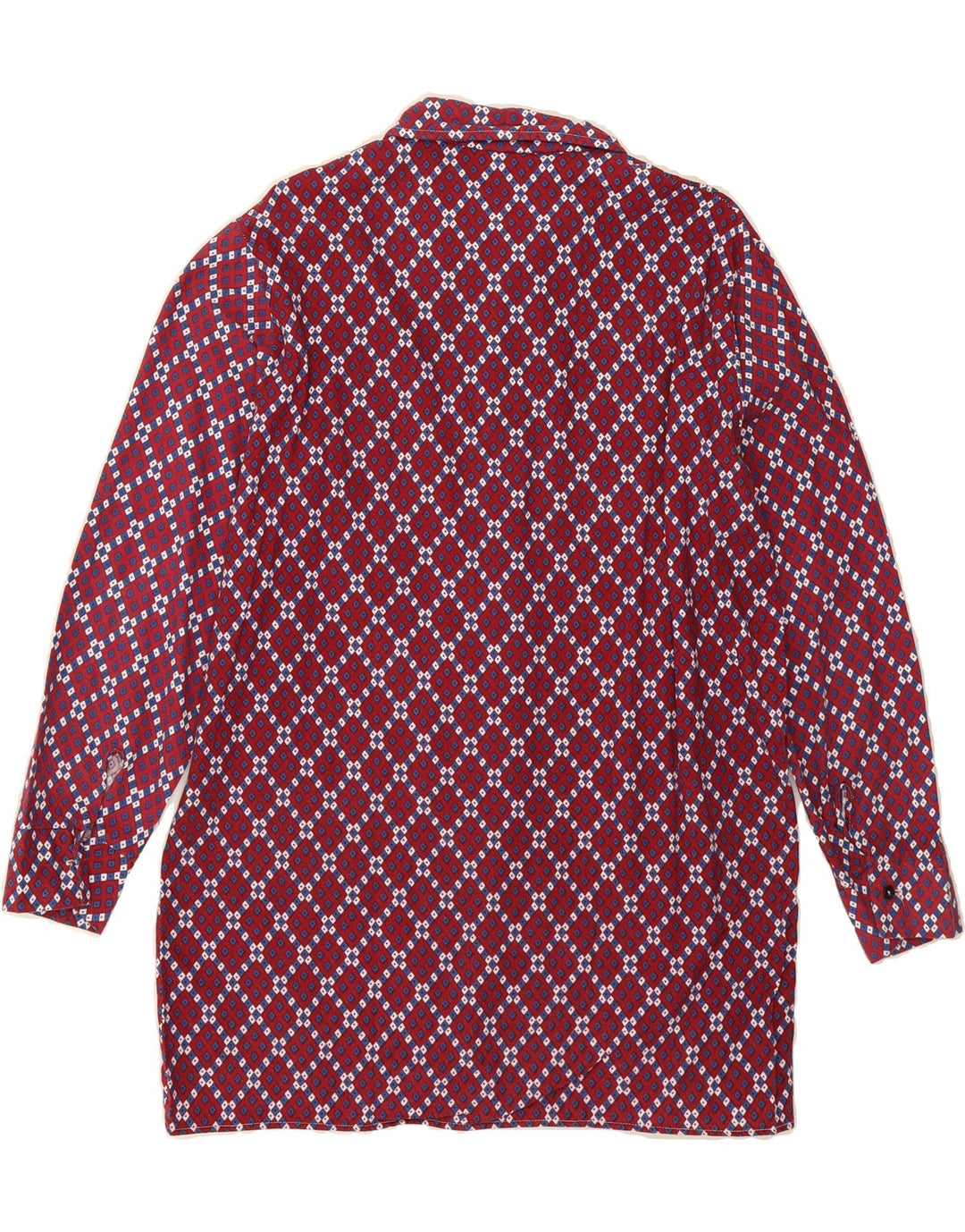 VINTAGE Mens Shirt Size 41 Large Red Argyle/Diamond Vintage Vintage and Second-Hand Vintage from Messina Hembry 
