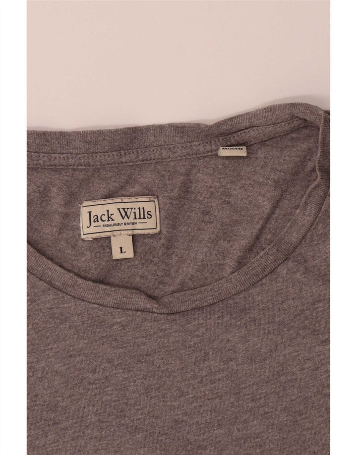 Jack Wills, velika siva pamučna majica s grafičkim motivima