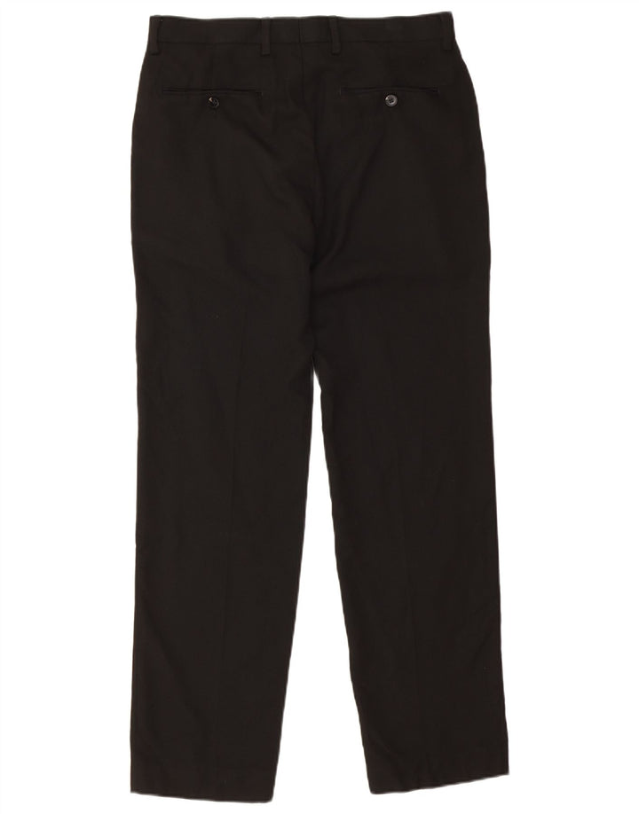 Marks & Spencer ženske ravne chino hlače W32 L31 crni poliester