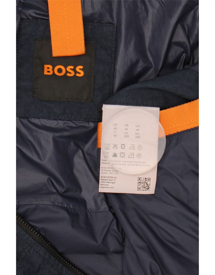 Hugo Boss muška bomber jakna s kapuljačom EU 48 Srednje tamnoplavi poliamid