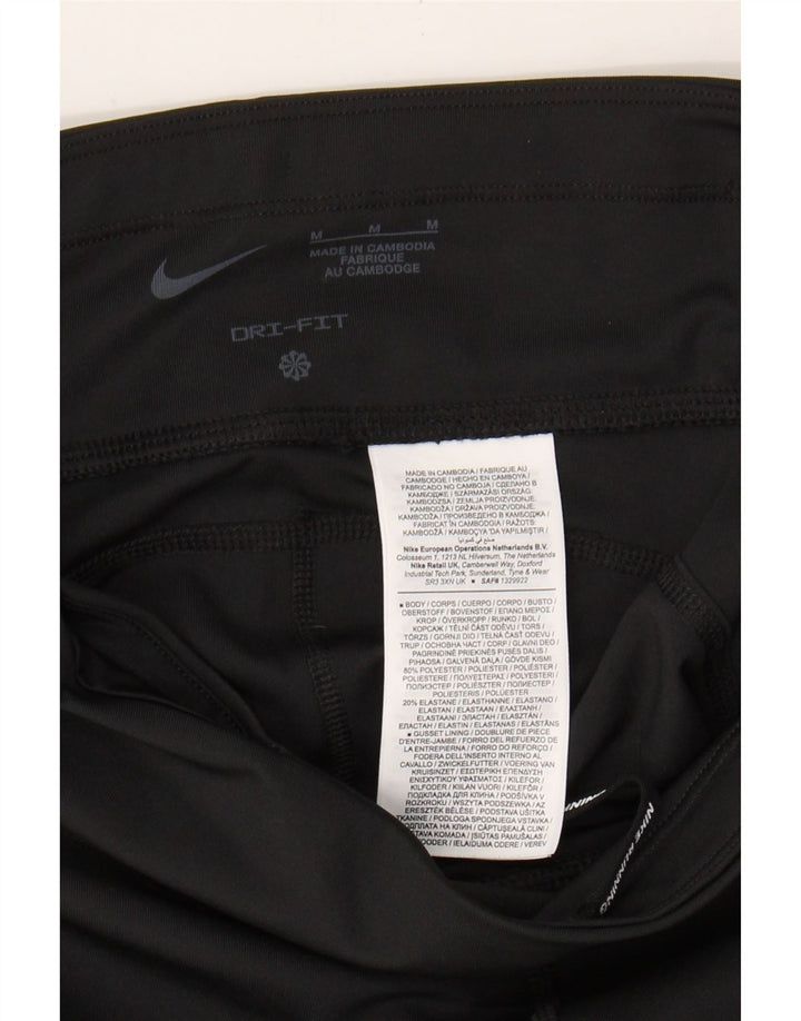 NIKE Womens Dri Fit Crop Leggings UK 14 Medium  Black Polyester Vintage Nike and Second-Hand Nike from Messina Hembry 