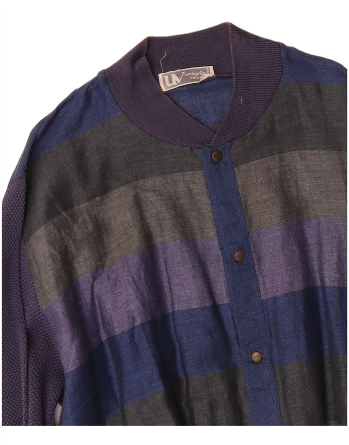 Muška bomber jakna Umberto Vallati UK 38 srednje raznobojne pruge