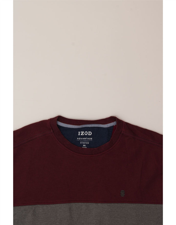 IZOD Muški rastezljivi džemper 2XL sivi poliester u boji