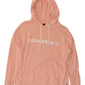 CONVERSE Mens Graphic Hoodie Jumper Medium Pink Cotton