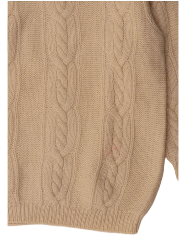 Benetton ženski džemper s kornjačičastim ovratnikom UK 14 Velika prljavo bijela vuna