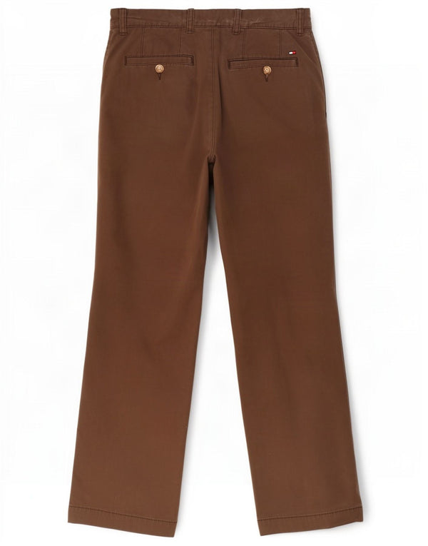 Tommy Hilfiger muške ravne chino hlače W29 L30 smeđi pamuk