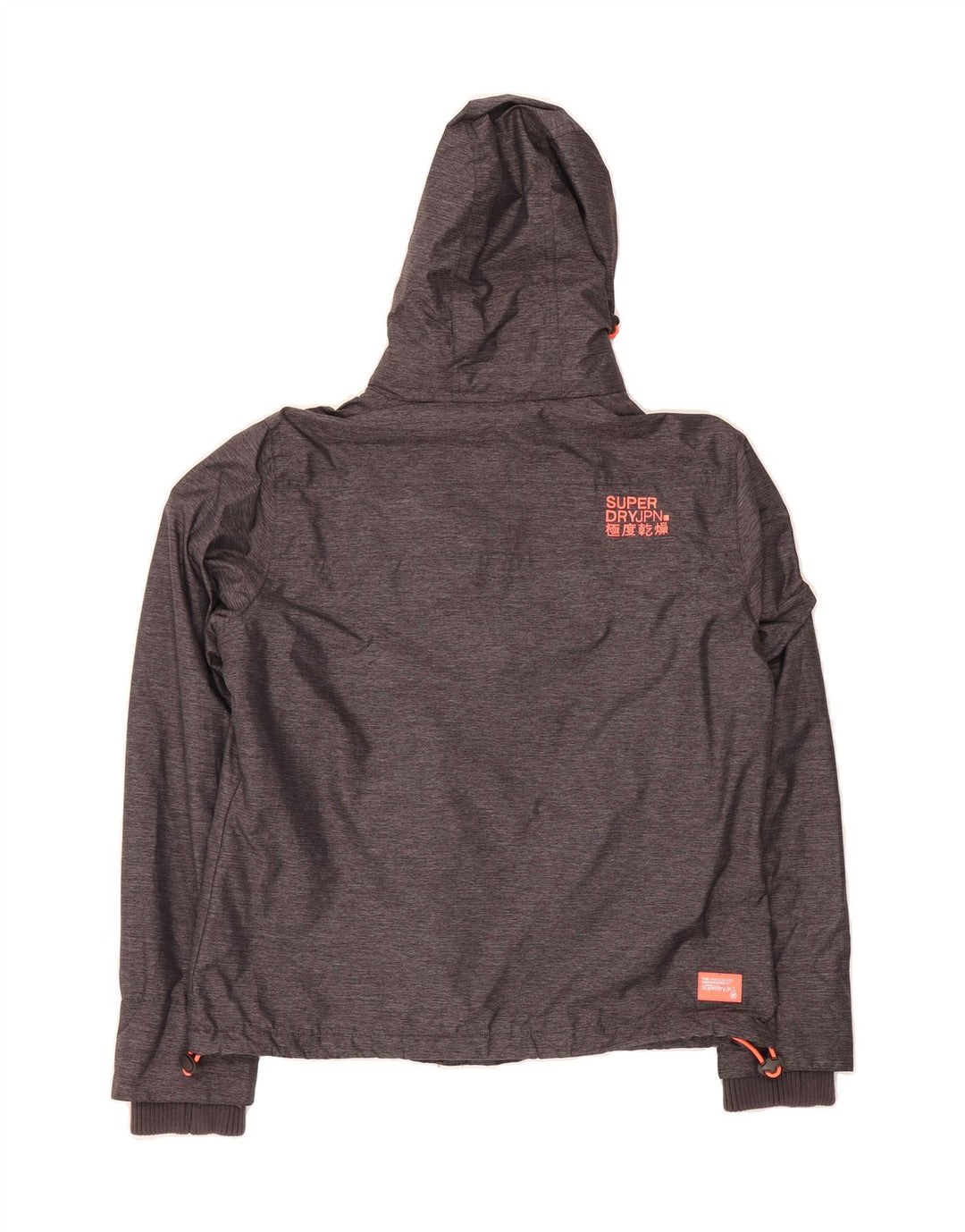 SUPERDRY Womens Hooded Windbreaker Jacket UK 14 Large Grey Nylon Vintage Superdry and Second-Hand Superdry from Messina Hembry 