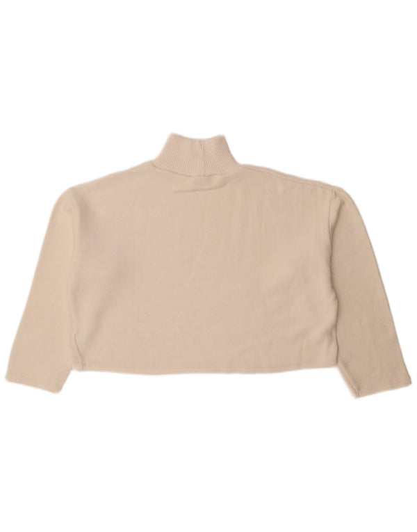 Zara ženski kratki džemper s kornjačičastim ovratnikom UK 10 Small Off White