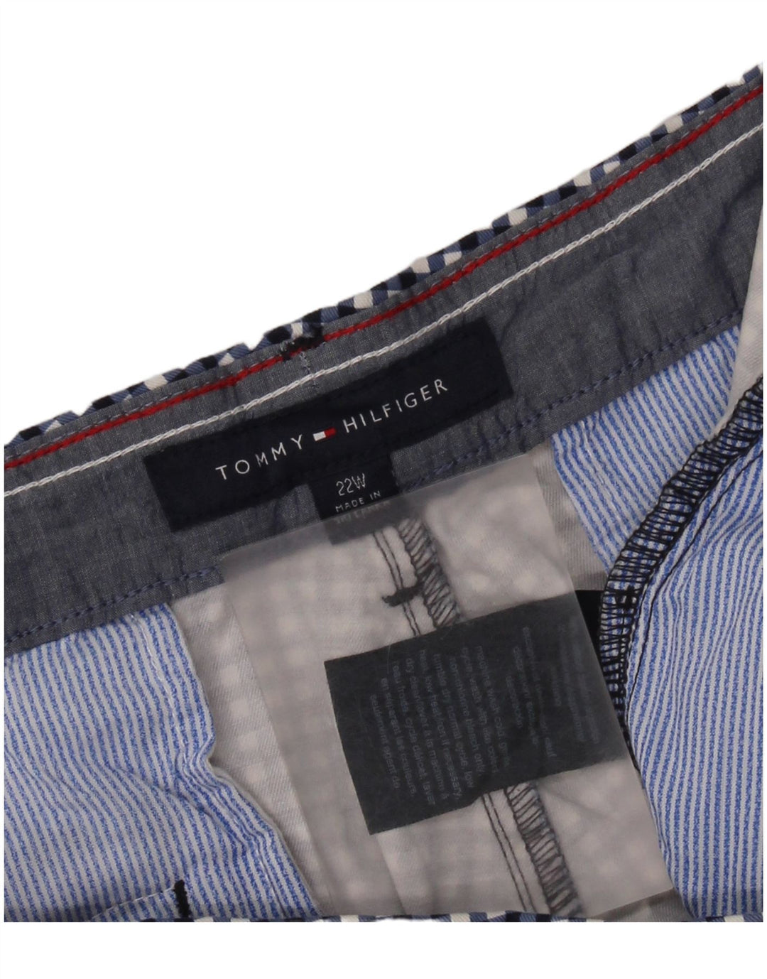 TOMMY HILFIGER Muške skraćene hlače US 22 3XL W46 L27 tamnoplave gingham