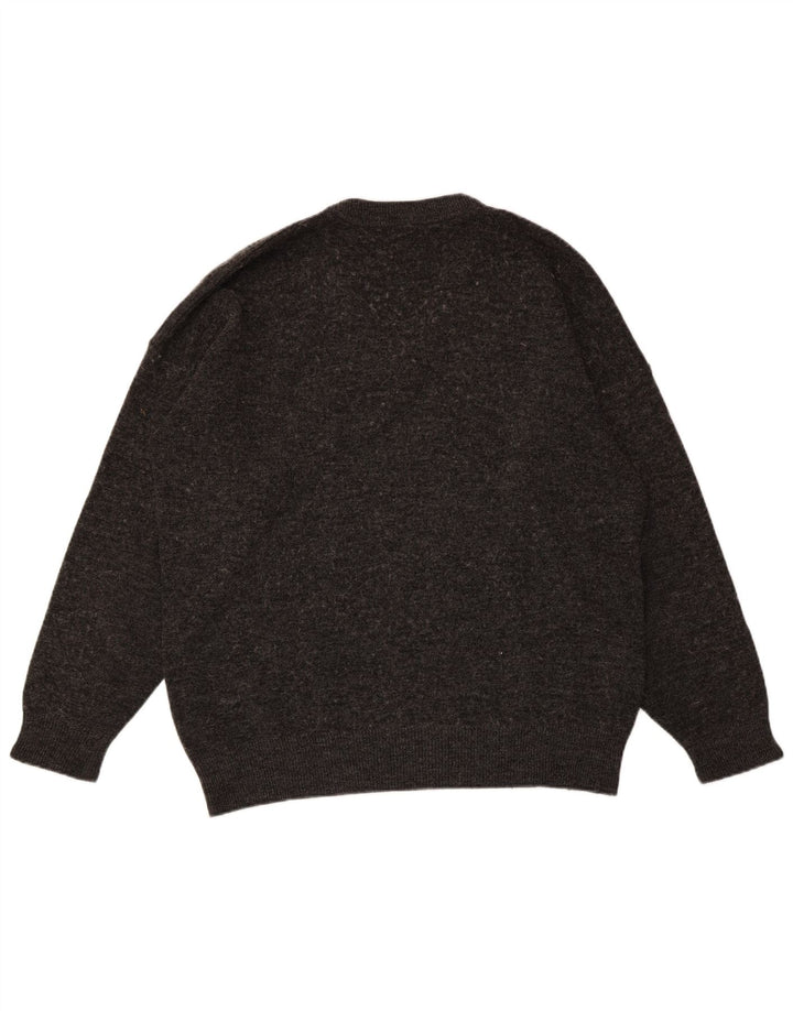 LACOSTE muški džemper s V-izrezom, veličina 6 XL, siva vunena