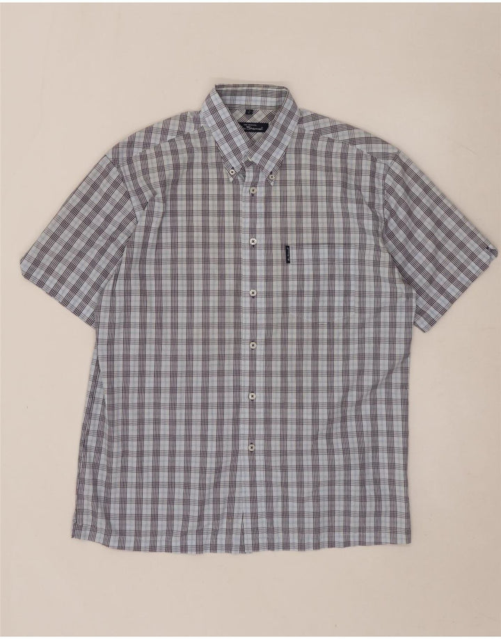 BEN SHERMAN Muška košulja kratkih rukava veliki plavi karo