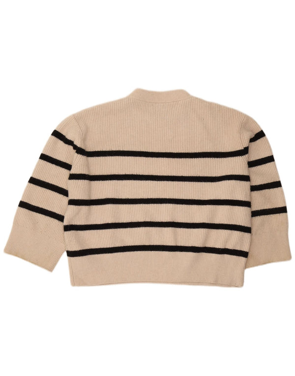 Zara ženski džemper s okruglim izrezom 3/4 rukava UK 18 XL na bijele pruge