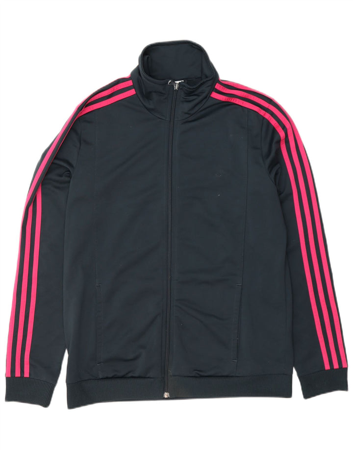 Adidas ženska gornja jakna za trenirku UK 12/14 Medium tamnoplavi poliester