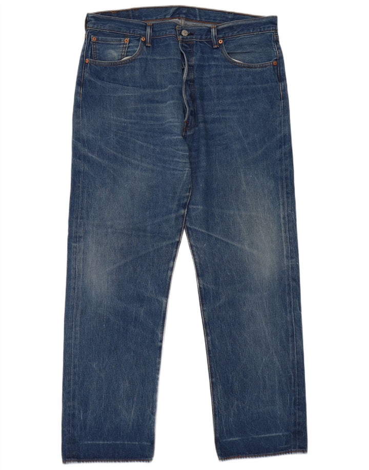 Levi's muške ravne traperice W40 L34 plavi pamuk