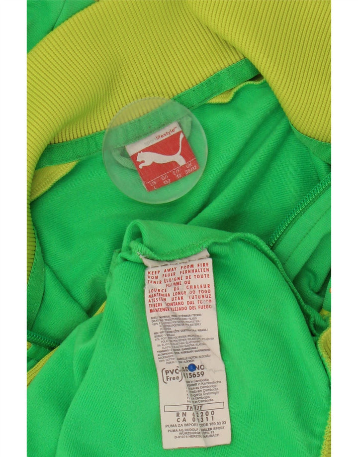 Puma Boys Gornja jakna trenirke 11-12 godina Green Colourblock Poliester