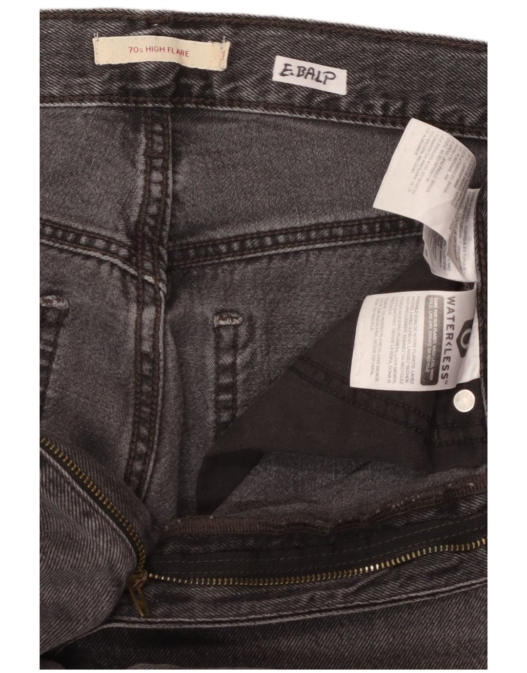 Levi's ženske lepršave traperice visokog rasta W27 L32 sive