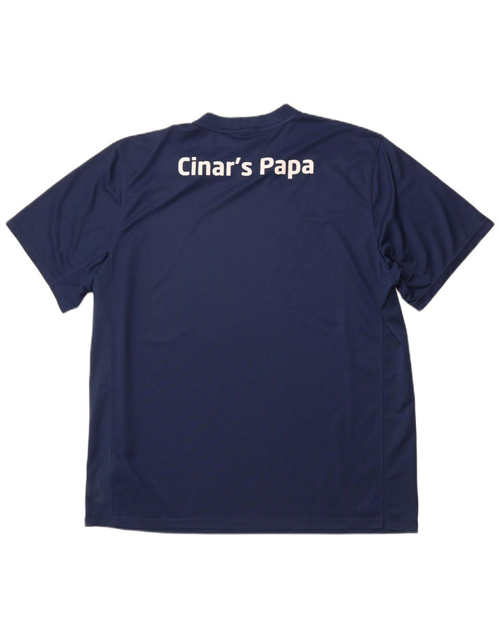 NIKE muška Dri Fit majica kratkih rukava 2XL tamnoplavi poliester