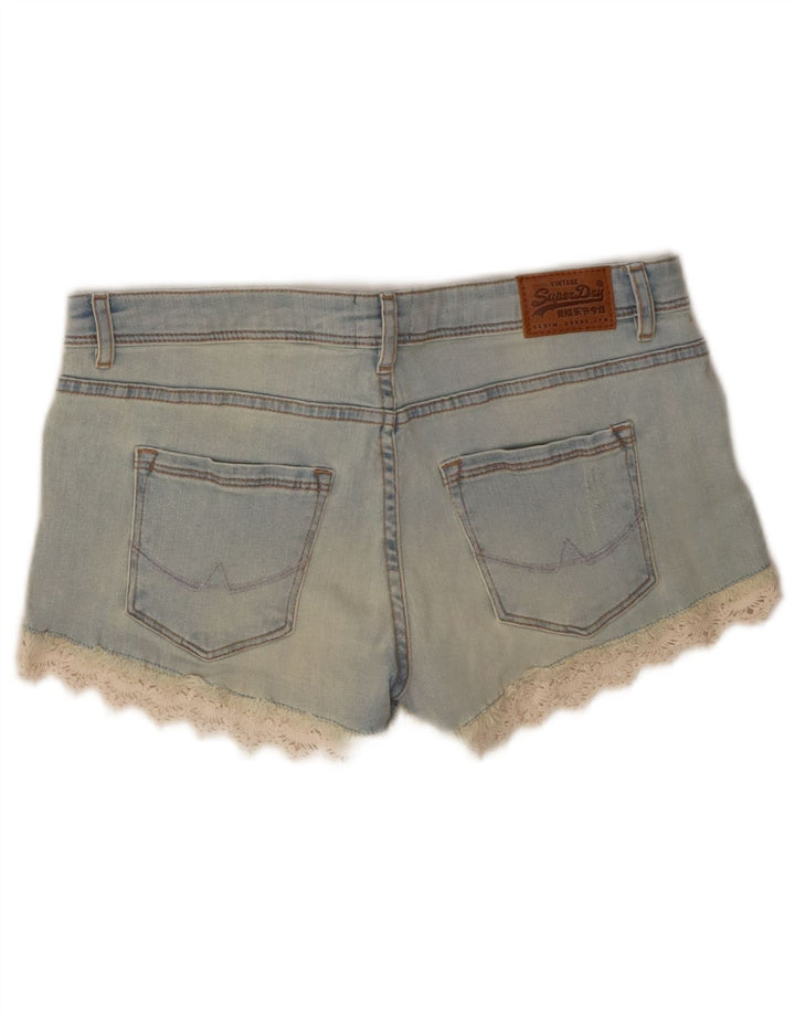 Superdry ženske traper kratke hlače W28 srednje plavi pamuk