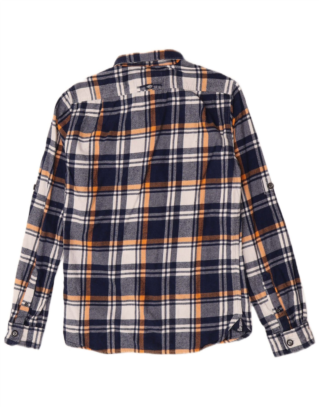 Superdry muška flanelska košulja srednje tamnoplave karirane boje