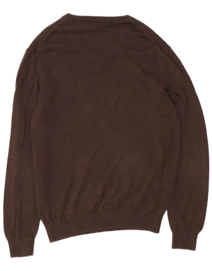 Crew Clothing Muški džemper s V-izrezom Srednje smeđi pamuk