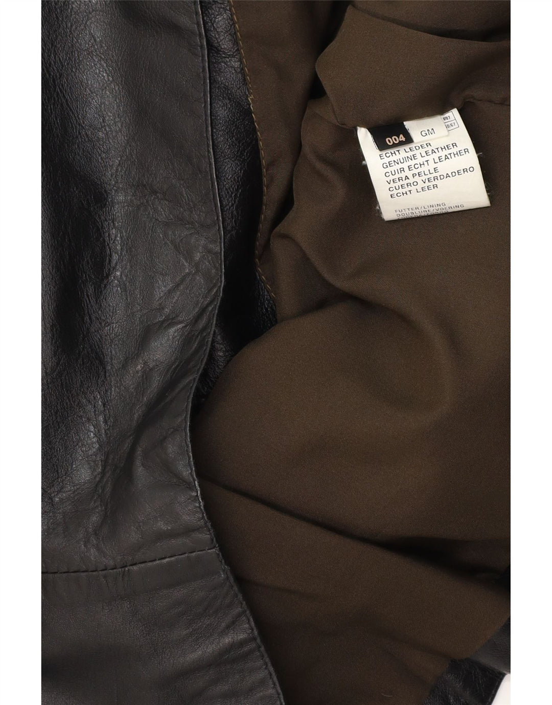 VINTAGE muški kožni prsluk srednje crne kože