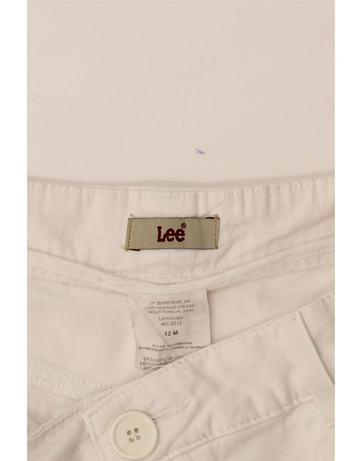 LEE Womens Casual Shorts US 12 Large W32 White Cotton Vintage Lee and Second-Hand Lee from Messina Hembry 