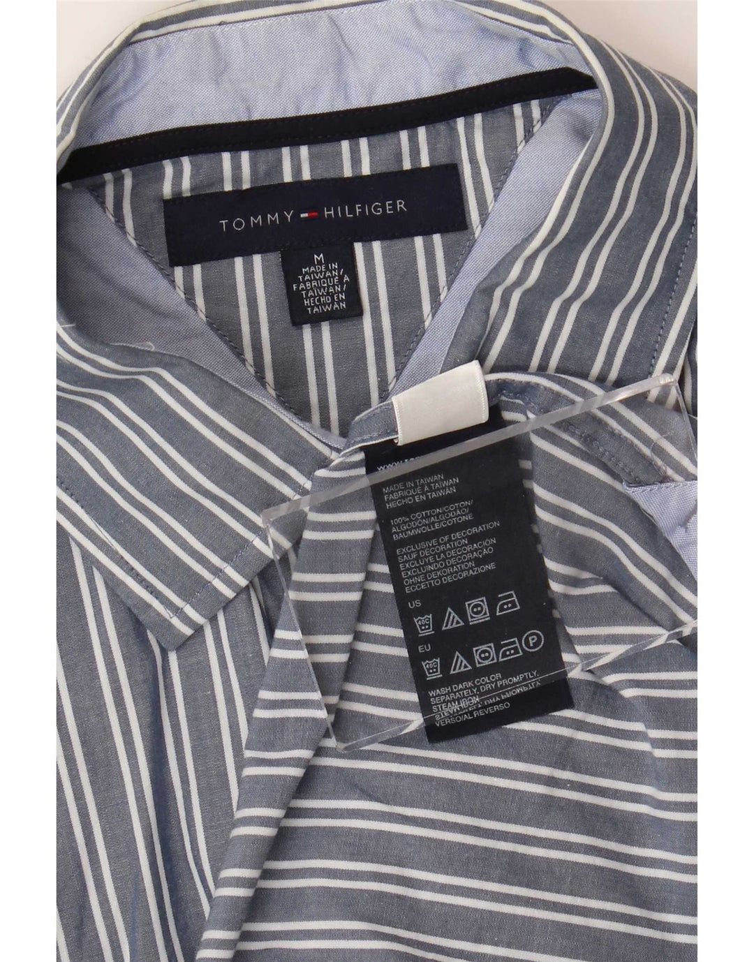 Tommy Hilfiger muška košulja, pamuk na srednje plave pruge