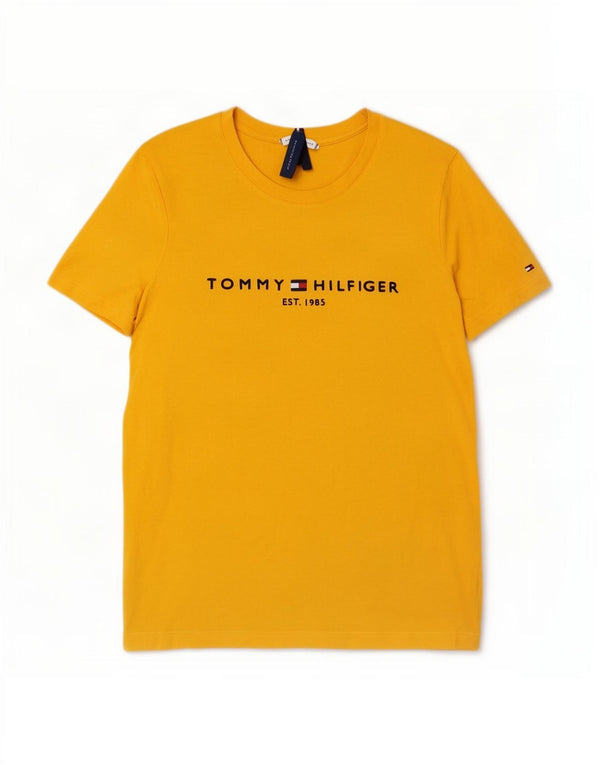 Tommy Hilfiger Ženska grafička majica kratkih rukava UK 6 XS Žuti pamuk