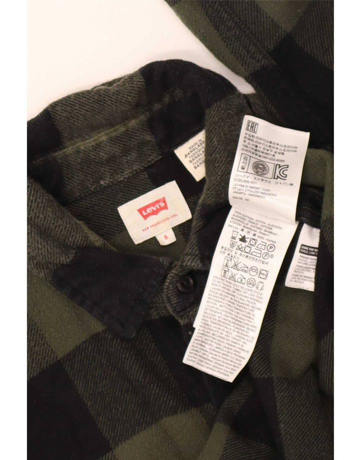 Levi's muška flanelska košulja, mali zeleni karirani pamuk
