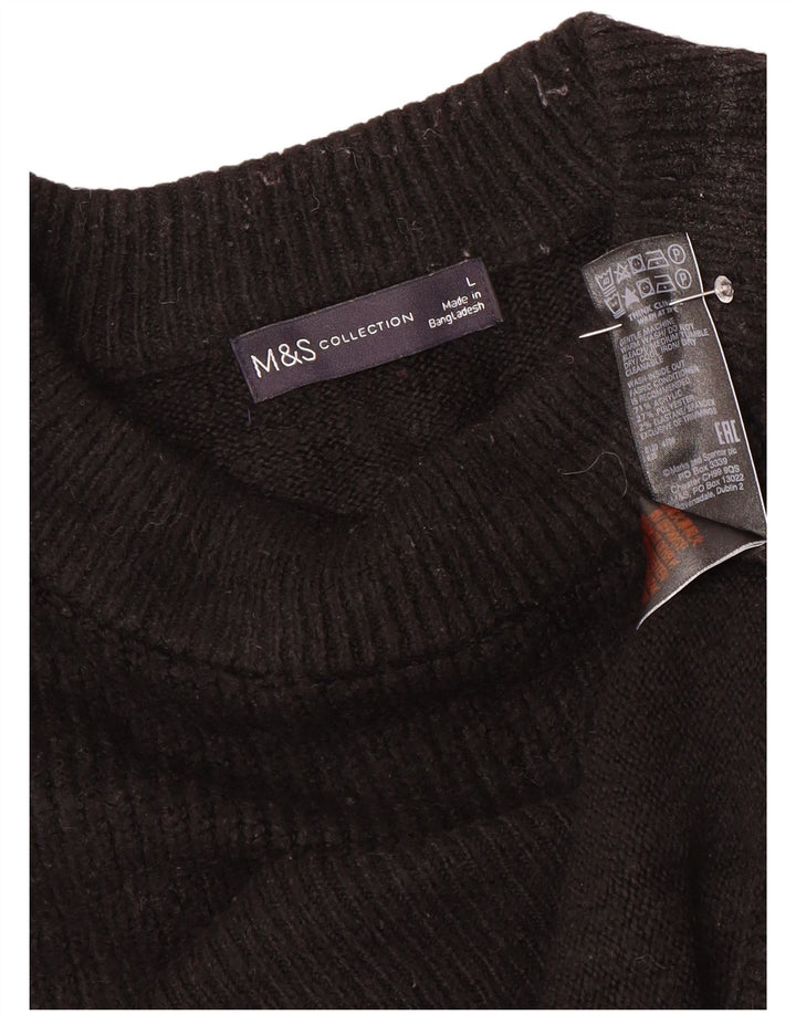 Marks & Spencer ženski pulover s okruglim izrezom UK 16 veliki crni