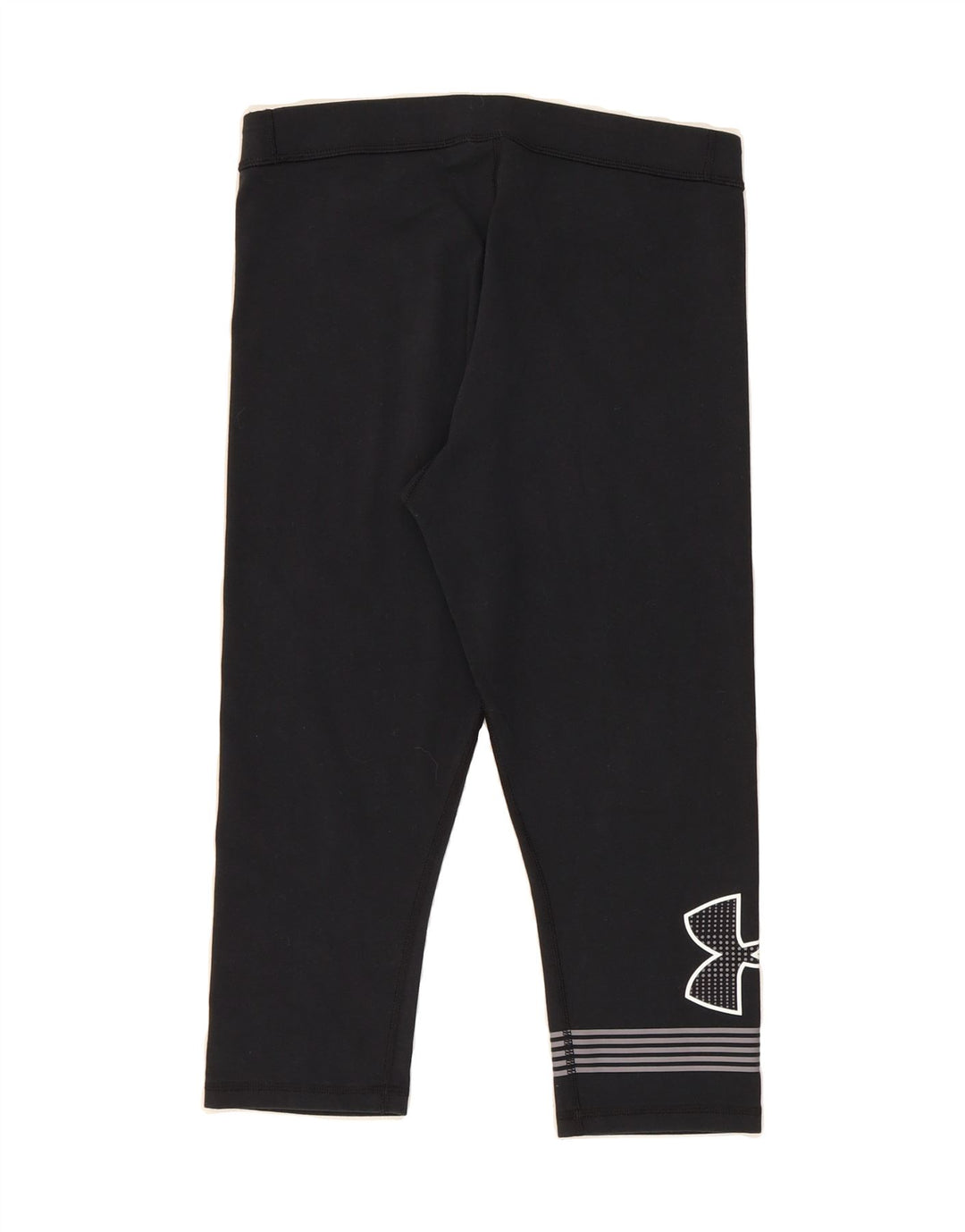 UNDER ARMOUR Womens Graphic Capri Leggings UK 12 Medium  Black Vintage Under Armour and Second-Hand Under Armour from Messina Hembry 