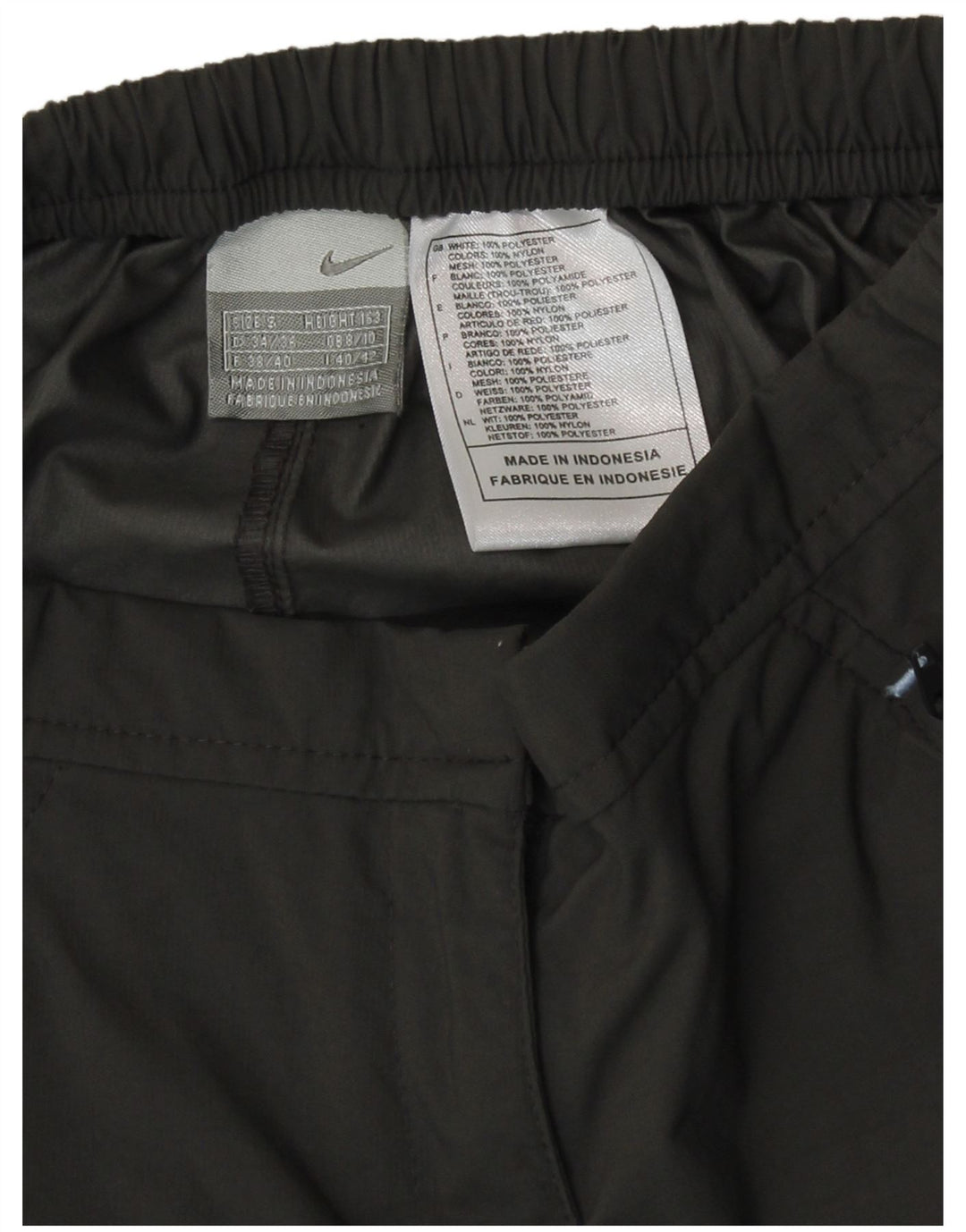 Nike ženske ravne hlače UK 8/10 male W26 L29 sivi poliester