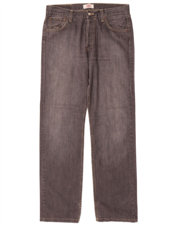 Levi's muške 501 ravne traperice W32 L32 sivi pamuk