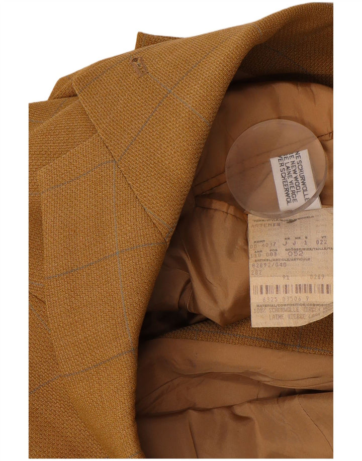 HUGO BOSS Muška jakna sa 3 gumba IT 52 XL Žuta karirana nova vuna