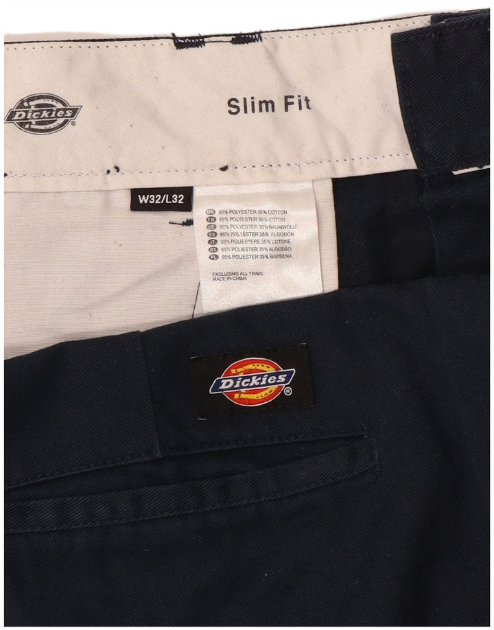 Dickies muške uske chino hlače W32 L32 tamnoplavi poliester