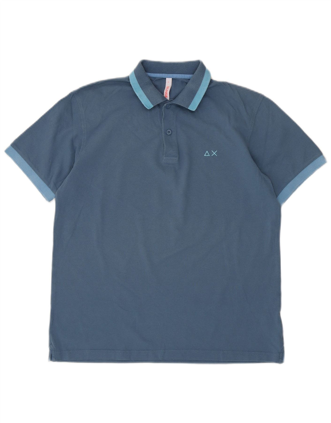 Sun68 Muška polo majica Large Blue Pamuk