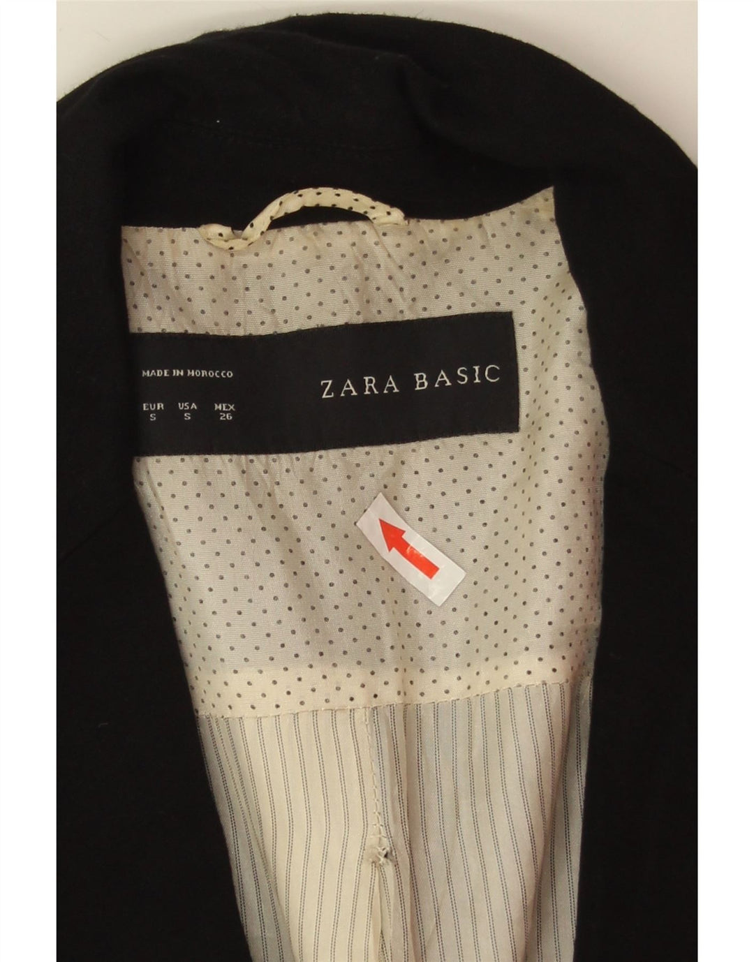 Zara ženski sako sa 1 gumbom UK 10 Mala crna viskoza