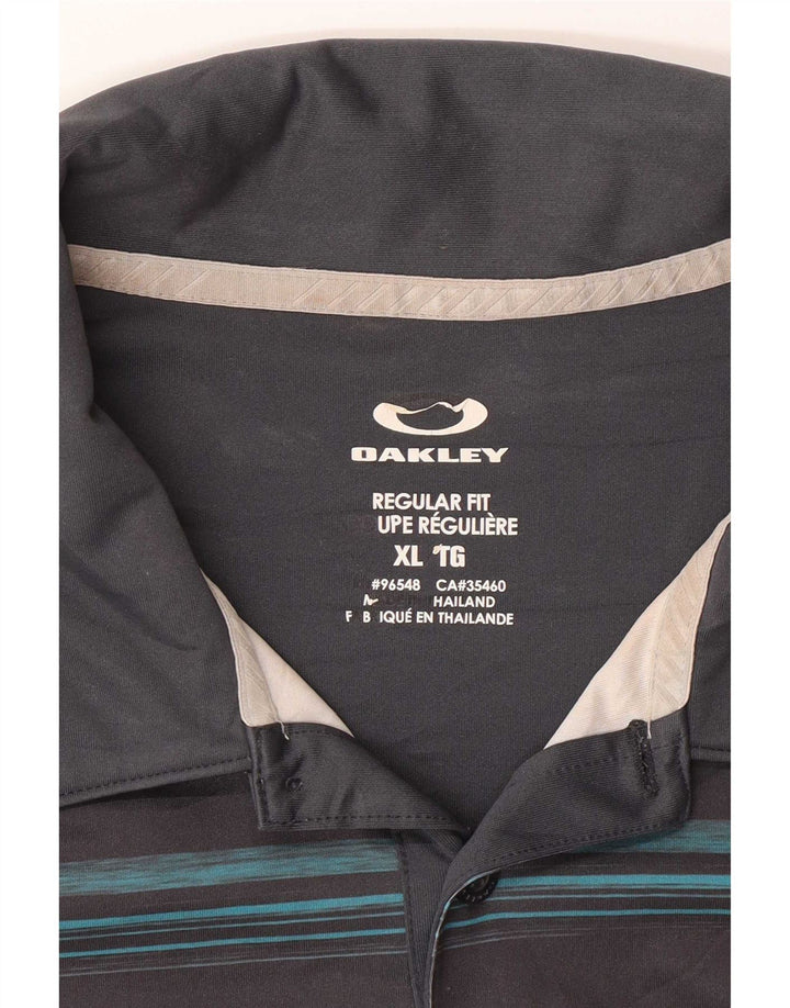 Oakley muška polo majica standardnog kroja XL na sive pruge