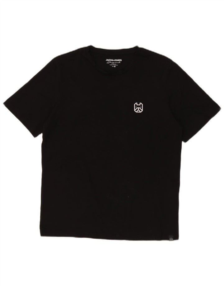 Jack & Jones Muška majica kratkih rukava Mali crni pamuk