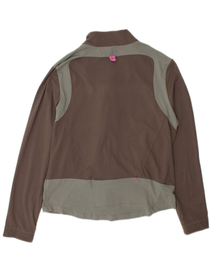 Marks & Spencer ženska gornja jakna trenirke UK 14 Large Brown Colourblock